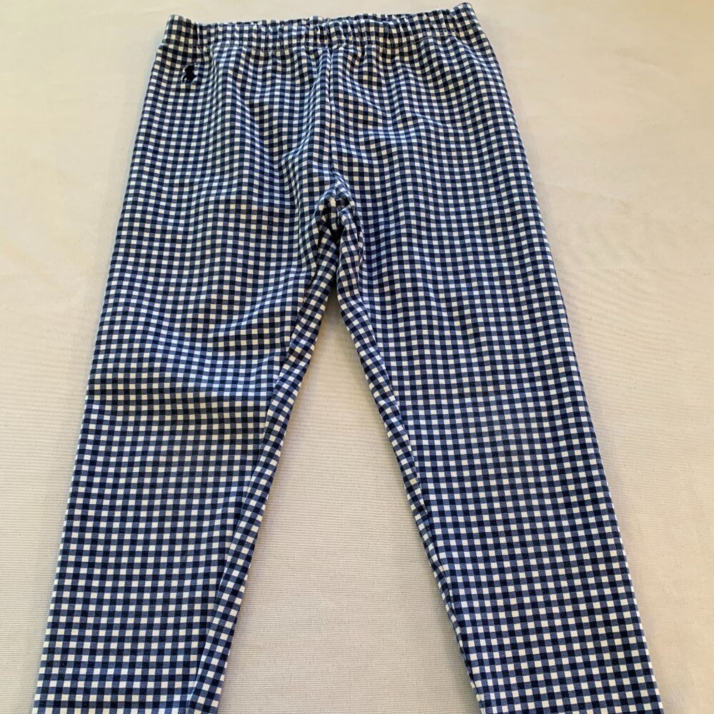 Polo Ralph Lauren Leggings Blue Gingham Check Size 6